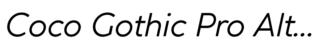 Coco Gothic Pro Alternate Variable Italic
